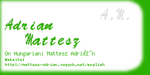 adrian mattesz business card